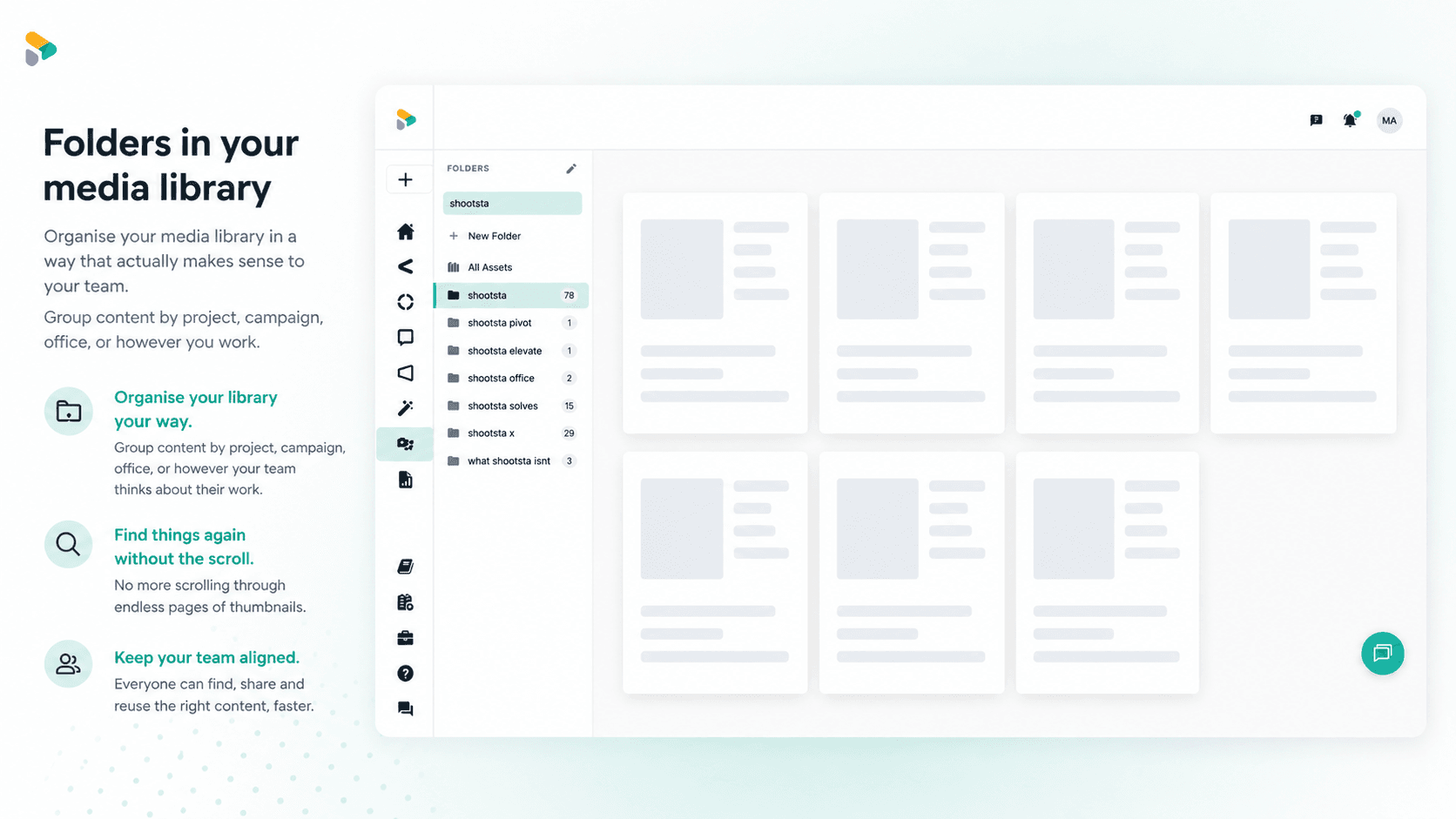 Read How to Use Media Folders in Shootsta