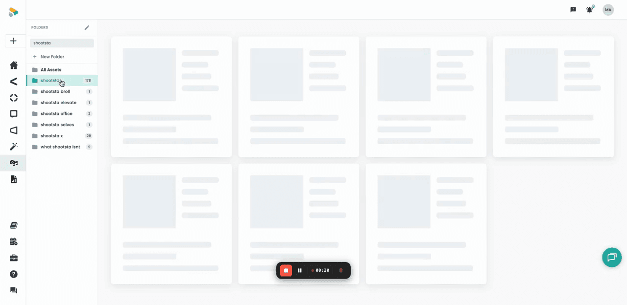 How to Use Media Folders in Shootsta